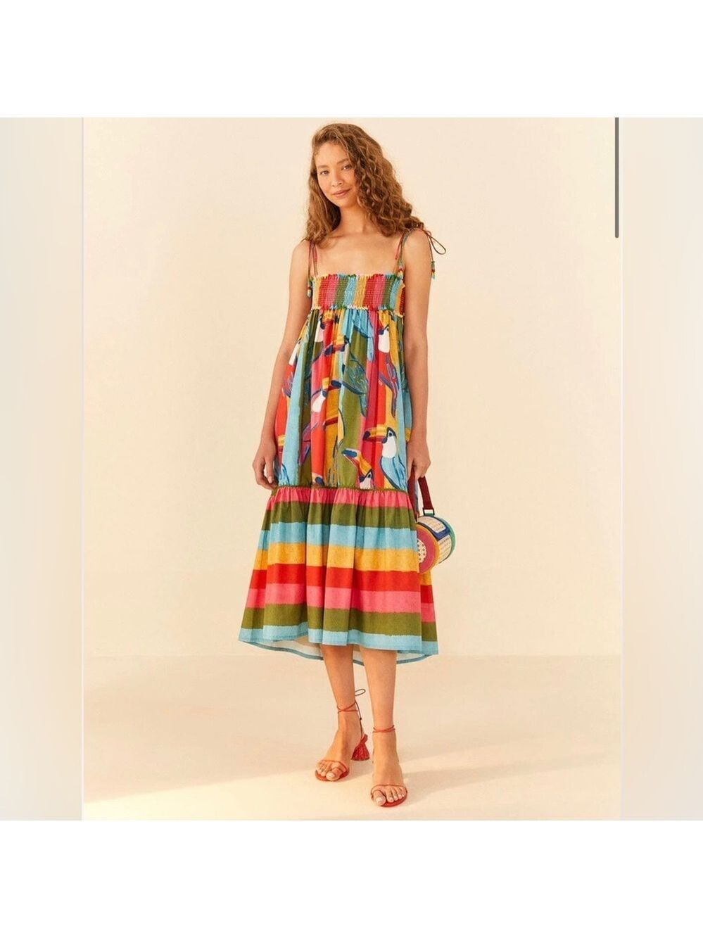 NWT Wonderful Toucans Organic Cotton Midi Dress